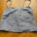 Brandy Melville Tops | Brandy Melville Cropped Tank | Color: Black/Tan/White | Size: One Size