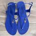 Coach Shoes | Coach Piccadilly Patent Logo Sandal Jellies | Color: Blue | Size: 8