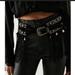 Free People Accessories | Free People Frey Embellished Fringe Belt Midnight Madness | Color: Black/White | Size: Os
