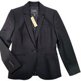 J. Crew Jackets & Coats | J Crew 1035 Bi Stretch Black Single Button Fitted Blazer Petite 4p | Color: Black | Size: 4p