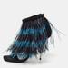 Louis Vuitton Shoes | Louis Vuitton Black Suede And Feather Ankle Strap Sandals Size 36 | Color: Black | Size: 36