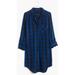 Madewell Dresses | Madewell Blue Flannel Shirt Dress | Color: Black/Blue | Size: S