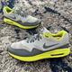Nike Shoes | Nike Air Men's Max 1 Golf Shoes Spikeless Men’s Size 9 Grey Volt Ci7576-003 | Color: Gray/Yellow | Size: 9