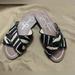 Jessica Simpson Shoes | Jessica Simpson Women's Elaney Flat Sandals Size 5 1/2 M | Color: Black/Cream | Size: 5 1/2 M
