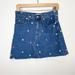 Madewell Skirts | Madewell Ridge Denim A-Line Embroidered Denim Mini Skirt | Color: Blue | Size: 0 / 26