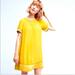 Anthropologie Dresses | Anthropologie Maeve Women’s Mid Silky Pockets Short Sleeve Ye Dress Size Small | Color: Yellow | Size: S