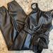 Zara Dresses | Girls Zara Leather Jumpsuit | Color: Black | Size: 6g