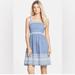 Jessica Simpson Dresses | Jessica Simpson Chambray Tank Dress Size 4 Evening Blue Embroidered | Color: Blue/White | Size: 4