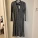 American Eagle Outfitters Dresses | American Eagle Long Sleeve Midi Dress | Color: Gray/White | Size: M