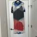 Zara Dresses | Brand New Zara Mesh Dress In A Size Small. | Color: Blue/Red | Size: S