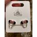 Disney Jewelry | Disney Minnie Mouse Ears Earrings | Color: Red/Silver | Size: Os