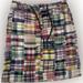 J. Crew Skirts | J Crew Women's Patchwork Plaid Button Zip Fly Front Mini Skirt Size 2 | Color: Blue/Green | Size: 2