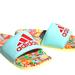 Adidas Shoes | Adidas Classic Adilette Slides W/Farm Rio X Adidas Collab Graphics | Color: Blue/Red | Size: 7