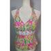Lilly Pulitzer Tops | Lilly Pulitzer 10 Vintage 90s Y2k Colorful Halter Casual Travel Classic Top | Color: Green/Pink | Size: 10