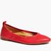 J. Crew Shoes | Brand New In Box J Crew Lizzie Leather Flats In Dark Poppy | Color: Red | Size: 7