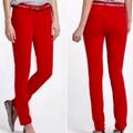 Anthropologie Jeans | Anthropologie Pilcro & The Letterpress Red Stet Fit Denim Jeans Women’s Size 28 | Color: Red | Size: 28