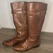 Coach Shoes | Coach Cognac Linette Calf Leather Boot Us 8.5 | Color: Brown/Tan | Size: 8.5