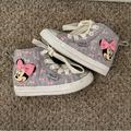 Disney Shoes | Disney Jr Minnie Light Up High Top Shoes Toddler Size 8 | Color: Gray/Pink | Size: 8g