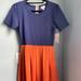 Lularoe Dresses | Lularoe Amelia Dress | Color: Blue/Orange | Size: S