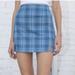 Brandy Melville Skirts | Brandy Melville Womens Cara Mini Skirt Blue Plaid | Color: Blue | Size: Os