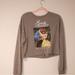 Disney Sweaters | Disney Beauty And The Beast Long Sleeve Top Shirt Sweater Pullover Cropped Sz. S | Color: Gray | Size: S