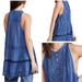 Free People Tops | Free People Adelaide Tunic Top Eyelet Blue M | Color: Blue | Size: M