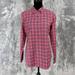 J. Crew Tops | J. Crew Women's Red Tartan Plaid Long Sleeve Button Front Popover Top Size 4 | Color: Blue/Red | Size: 4
