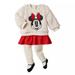 Disney Matching Sets | Disney Minnie Mouse Holiday Layered-Look Dress And Tights Set | Color: Red/White | Size: Baby Girls 12-18 Months