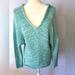 Free People Sweaters | Free People Women’s Turquoise Sweater Pullover Size Xs | Color: Blue | Size: Xs