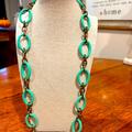 J. Crew Jewelry | J. Crew’s Turquoise Link 28 In Necklace. | Color: Blue | Size: 28 Inches