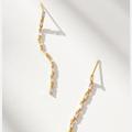 Anthropologie Jewelry | Anthropologie Linear Baguette Earring New With Tag | Color: Gold | Size: Os