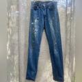 Levi's Jeans | Levis Vintage 80s 20505 Orange Tab Straight Paint Distressed High Rise Jeans | Color: Blue/White | Size: 31