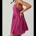 Free People Dresses | Free People Ilektra Lace Inset Cotton Chemise Mini Dress Sz M New | Color: Pink/Purple | Size: M