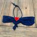 Jessica Simpson Swim | Jessica Simpson Swim Top Beautiful Navy Blue With Big Red Heart Size Medium | Color: Blue/Red | Size: M