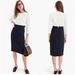 J. Crew Dresses | J.Crew White And Navy Combo Sheath Dress Size 6 Petite With 3/4 Sleeves | Color: Blue/White | Size: 6p