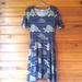 Lularoe Dresses | Lularoe Size Medium Floral Print Dress Nwot | Color: Black/Blue | Size: M