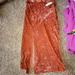 Anthropologie Skirts | Anthropologie Burnt Orange Velvet Long Skirt W/Slit Size 6 (Runs Small) - New | Color: Orange | Size: 6