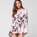 Free People Tops | Free People Tuscan Dreams Tunic Top Dress Floral Print Size Xs | Color: Pink/White | Size: Xs