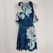 Anthropologie Dresses | Anthropologie Maeve Cold Shoulder Floral Blue Elia Dress Size 0 | Color: Blue/Green | Size: 0