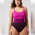 Athleta Swim | Athleta 1 Pc Swimsuit Size Large. Multiple Colors Of Purple Shades. Nwt. | Color: Purple | Size: L