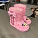 Disney Shoes | Disney Minnie Mouse Pink Faux Fur Lines Winter Booties | Color: Pink | Size: 6bb