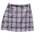 Brandy Melville Skirts | Brandy Melville John Galt Purple Plaid Cara Leg Slits Mini Skirt One Size | Color: Purple/White | Size: One Size