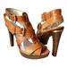 Coach Shoes | Coach Stefanie Vacchetta Camel Leather High Heeled Strappy Sandal - Women's 7b | Color: Brown | Size: 7