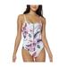 Jessica Simpson Swim | Jessica Simpson One Piece Swimsuit Size S White Floral | Color: White | Size: S