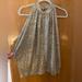 Anthropologie Tops | Anthropologie Gold Halter Top Size Medium | Color: Gold/Gray | Size: M