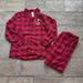 Disney Shirts | Disney Christmas Mickey Mouse Men's Red Plaid Pajama Set Size Medium | Color: Red | Size: M