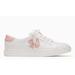 Kate Spade Shoes | Kate Spade Fez White Leather Pink Spade Sneakers | Color: Pink/White | Size: 10
