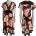 Anthropologie Dresses | Corey Lynn Calter Kimono Silk Floral Tie Waist Dress | Color: Orange/Purple | Size: 6