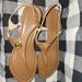 Michael Kors Shoes | Michael Kors Ramona Leather T-Strap Wedge Heel Sandals | Color: Brown | Size: 8.5