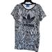 Adidas Dresses | Adidas Trefoil T-Shirt Dress Botanical Print With Pockets Size Small Black White | Color: Black/White | Size: S